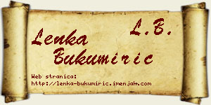 Lenka Bukumirić vizit kartica